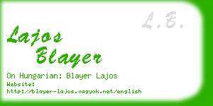 lajos blayer business card